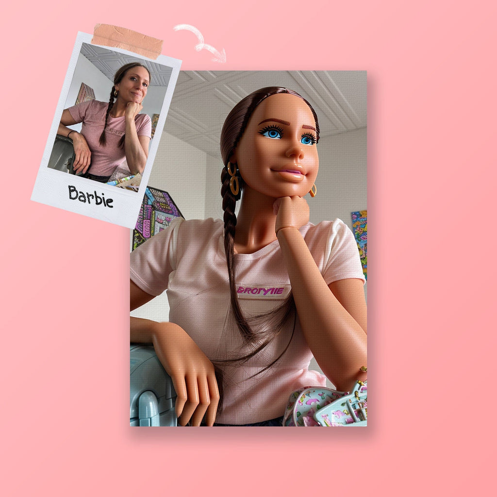 Pablos Tableau Barbie Doll IA ( sur toile )