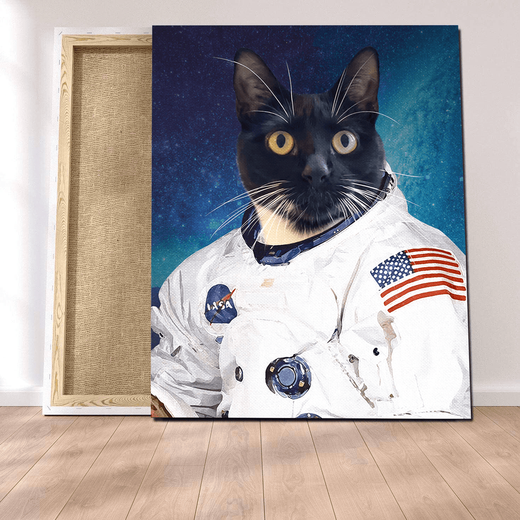 Pablos Tableau Portrait Chat Astronaute