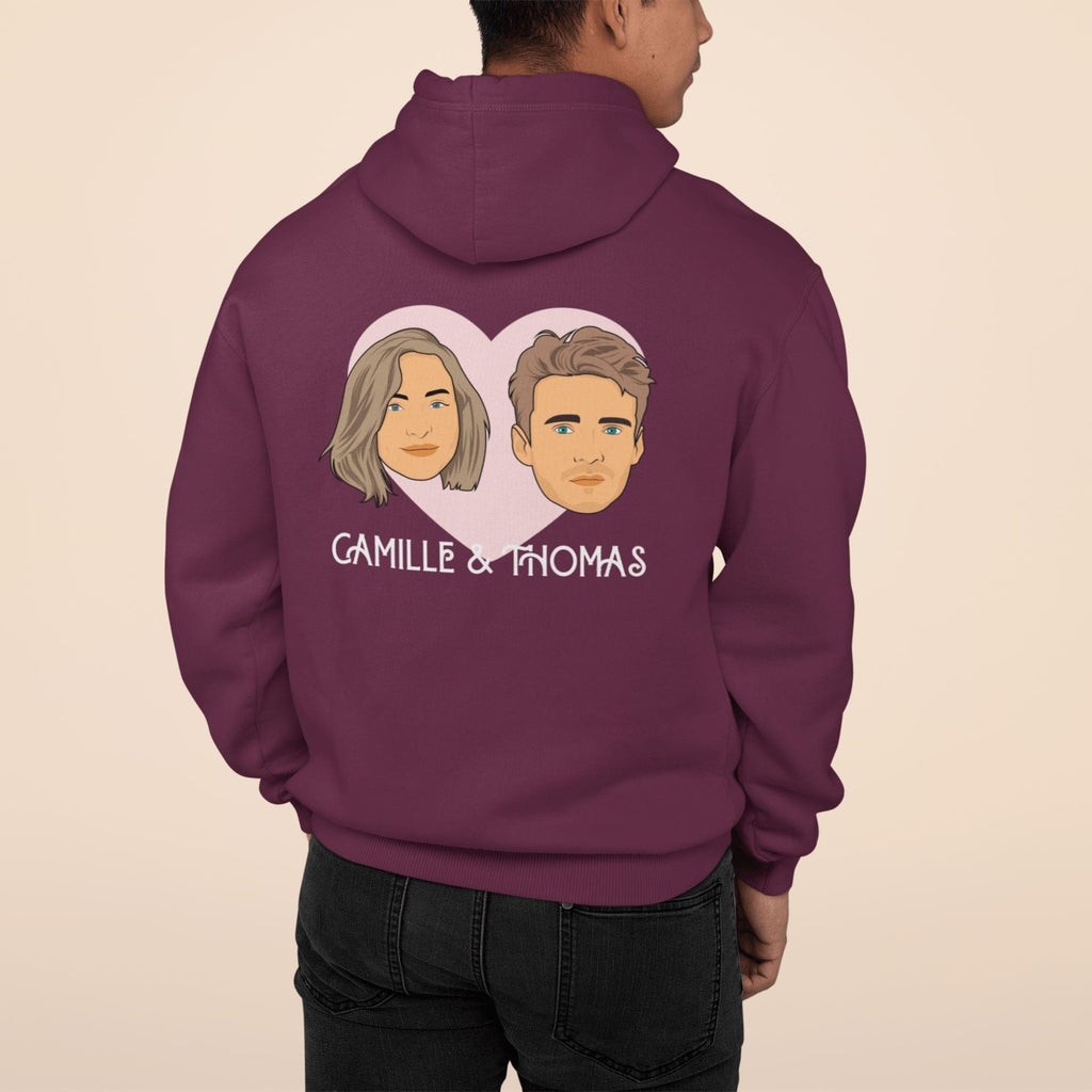 Pablos Tableau Hoodie Couple Personnalisé Mixte