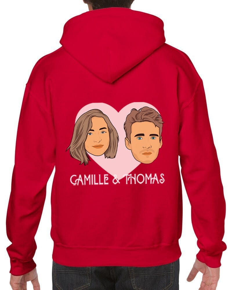 Pablos Tableau Hoodie Couple Personnalisé Mixte