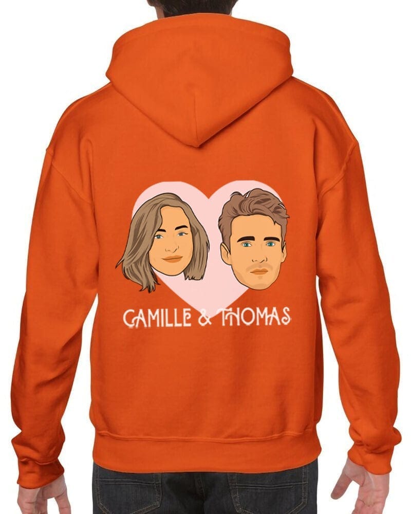 Pablos Tableau Hoodie Couple Personnalisé Mixte