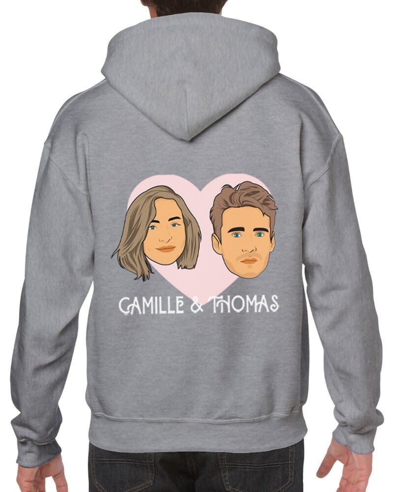 Pablos Tableau Hoodie Couple Personnalisé Mixte