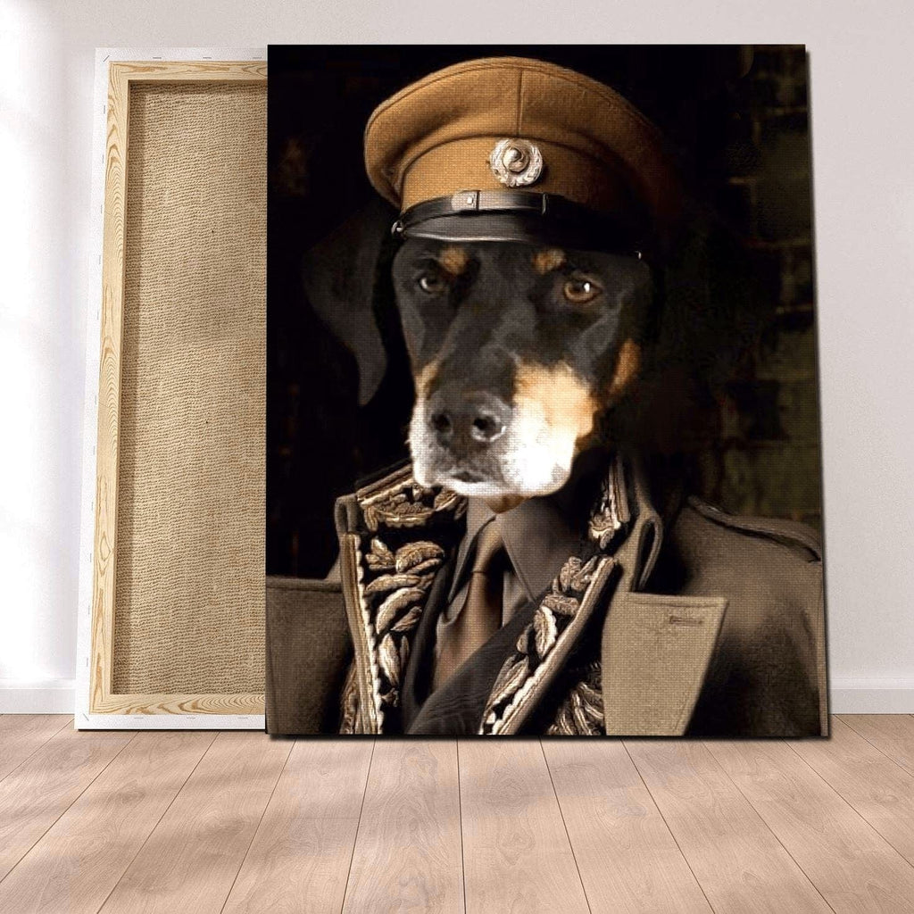 Pablos Tableau Portrait Chien Capitaine