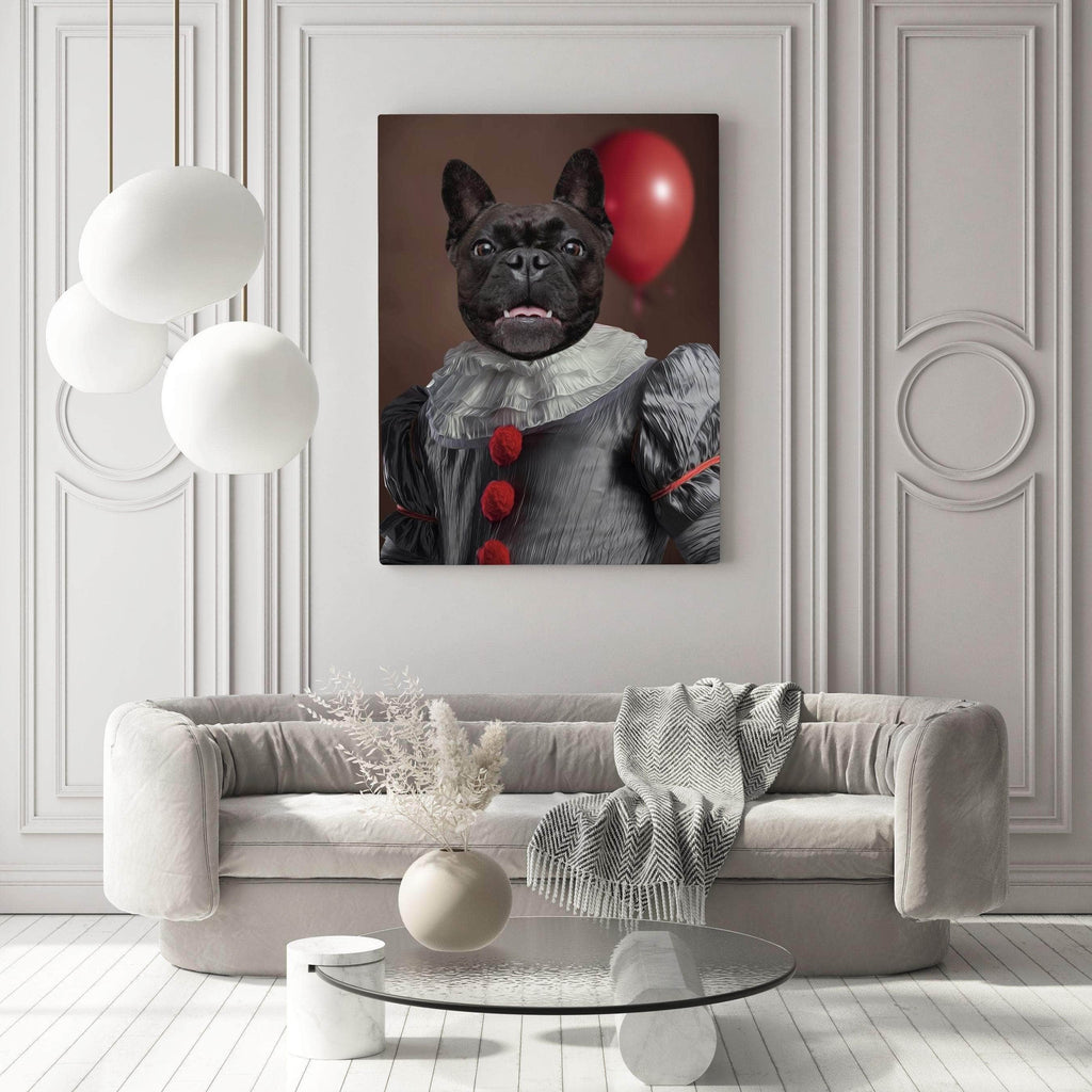 Pablos Tableau Portrait Chien Clown