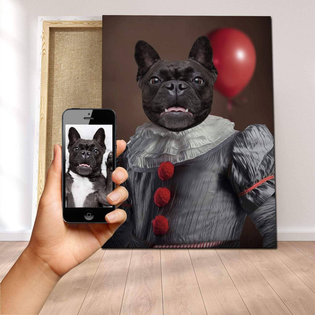 Pablos Tableau Portrait Chien Clown