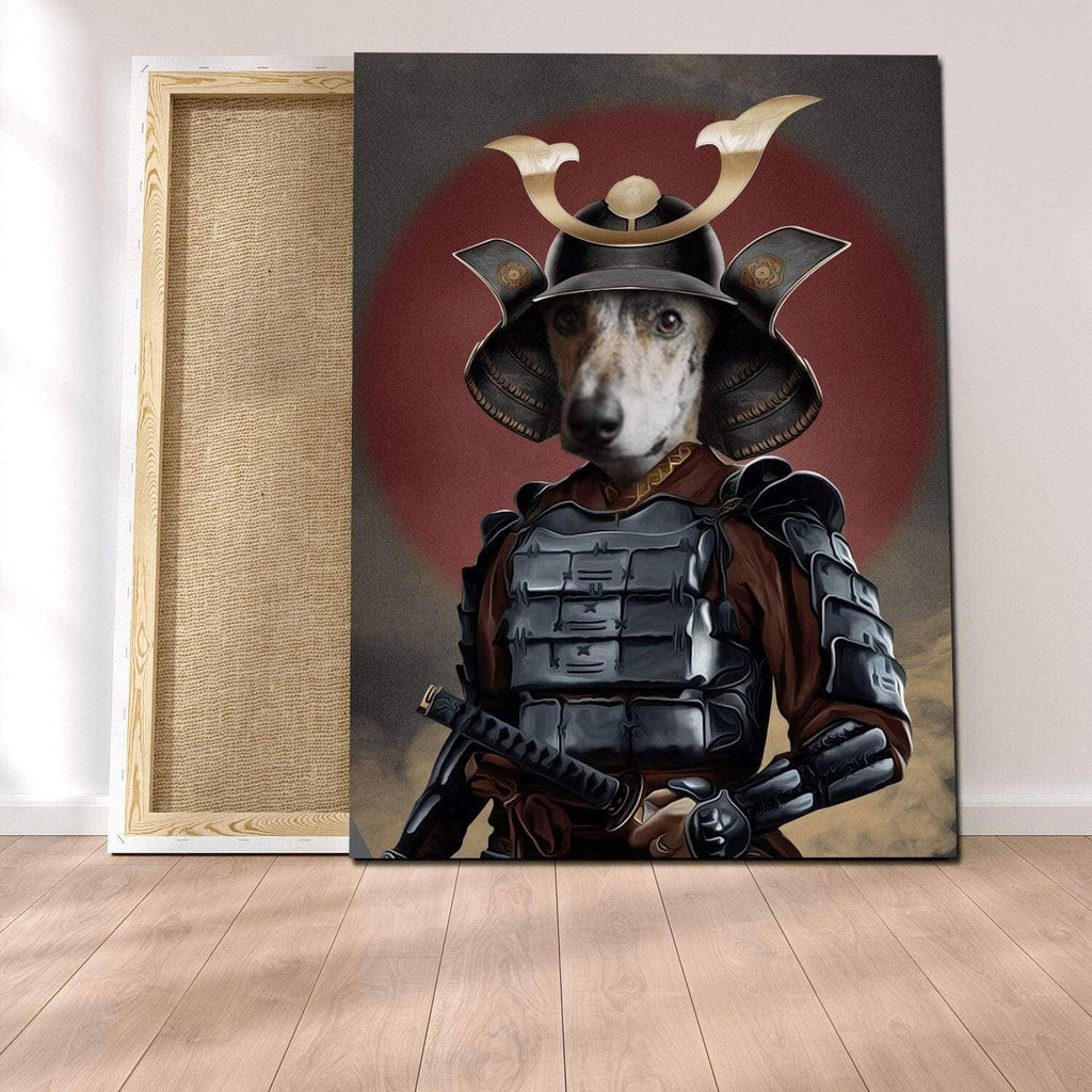 Pablos Tableau Portrait Chien Guerrier Japonais