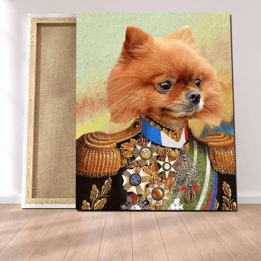 Pablos Tableau Portrait Chien Patriote