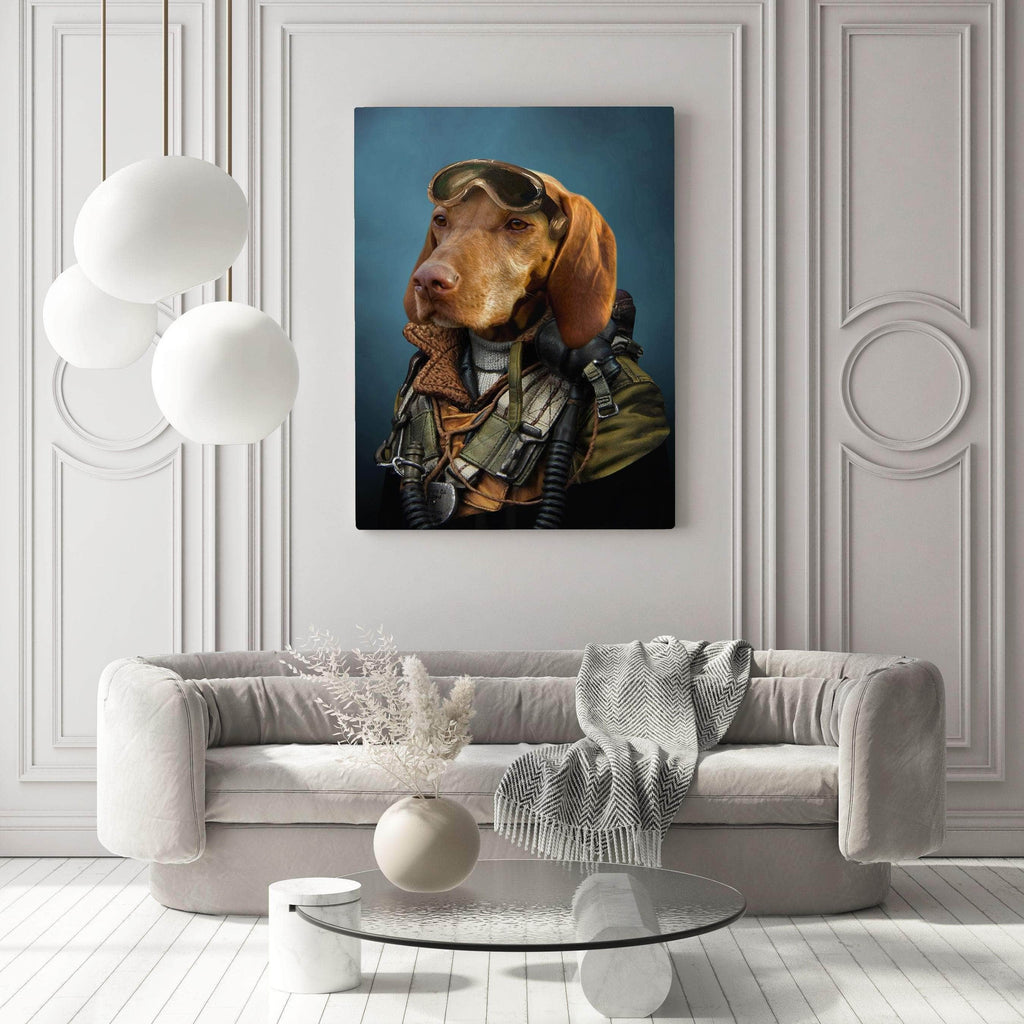 Pablos Tableau Portrait Chien Pilote