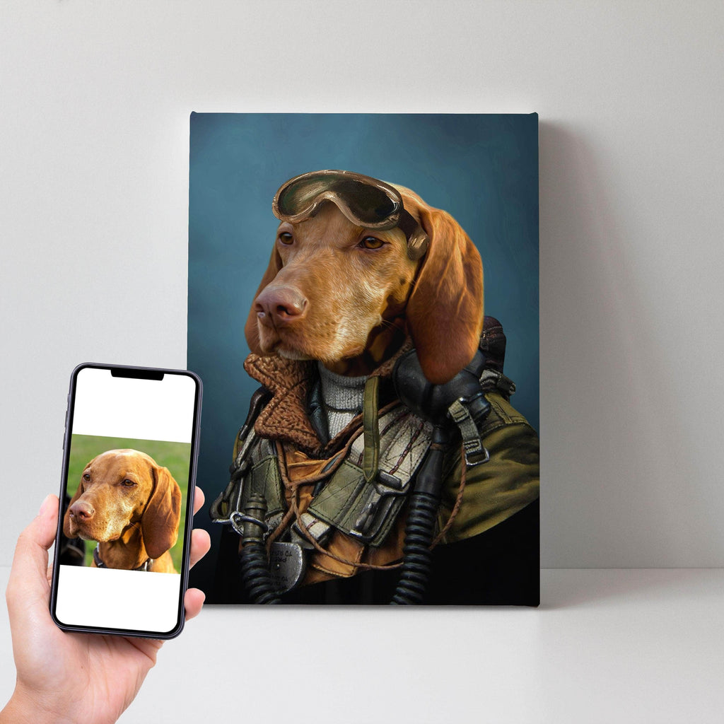 Pablos Tableau Portrait Chien Pilote