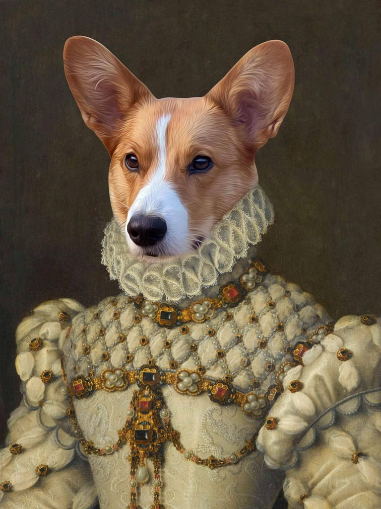 Pablos Tableau Portrait Chien Princesse