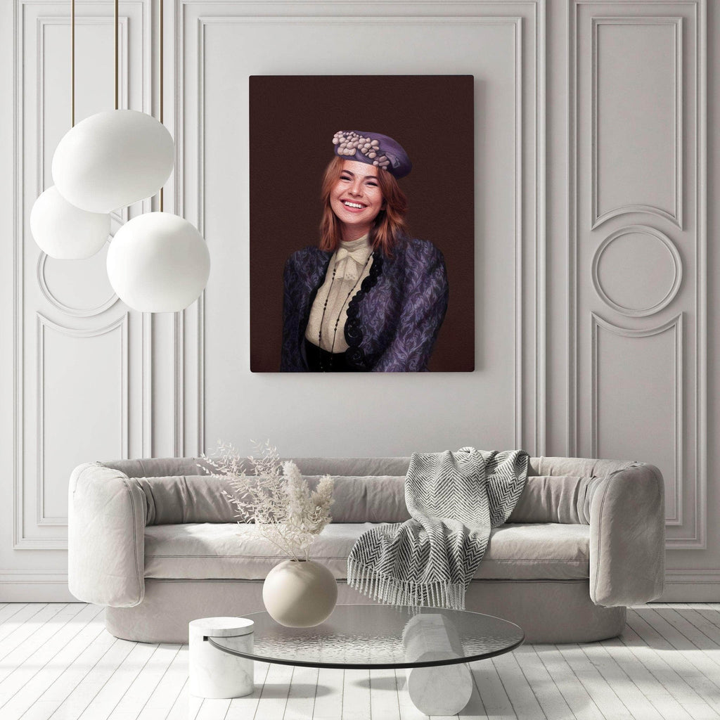 Pablos Tableau Portrait Royal Dame en Violet