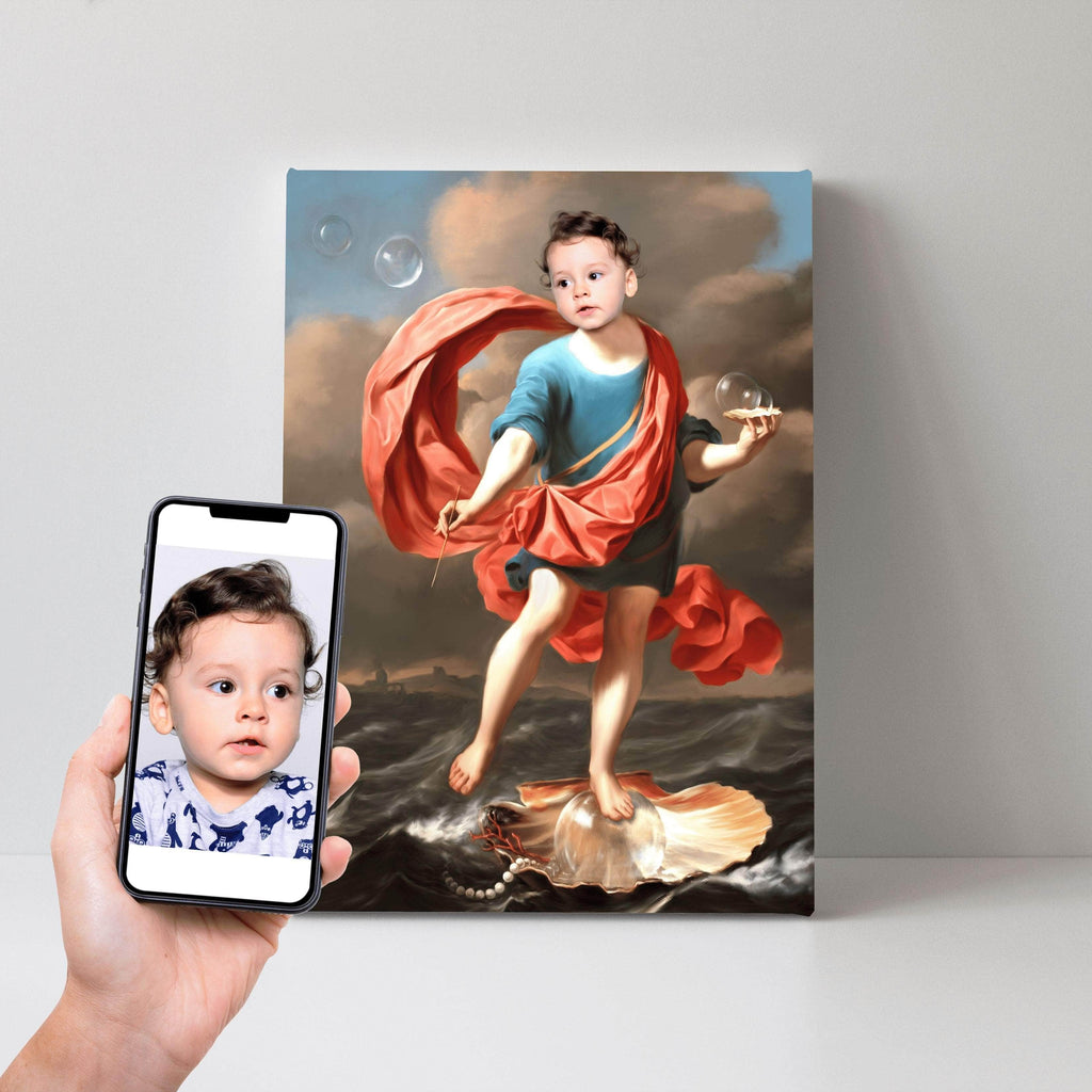 Pablos Tableau Portrait Royal Enfant Bulles