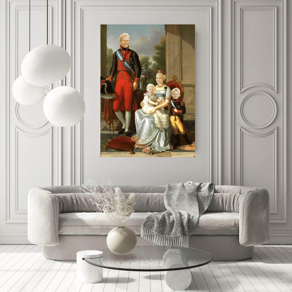 Pablos Tableau Portrait Royal Famille Cavalerie (Quatuor)