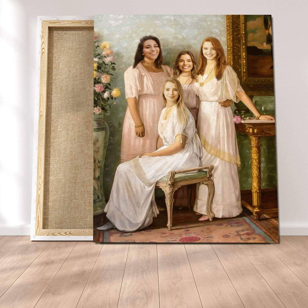 Pablos Tableau Portrait Royal Jolies Filles (Quatuor)