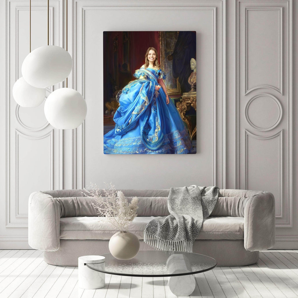 Pablos Tableau Portrait Royal Reine Bleue