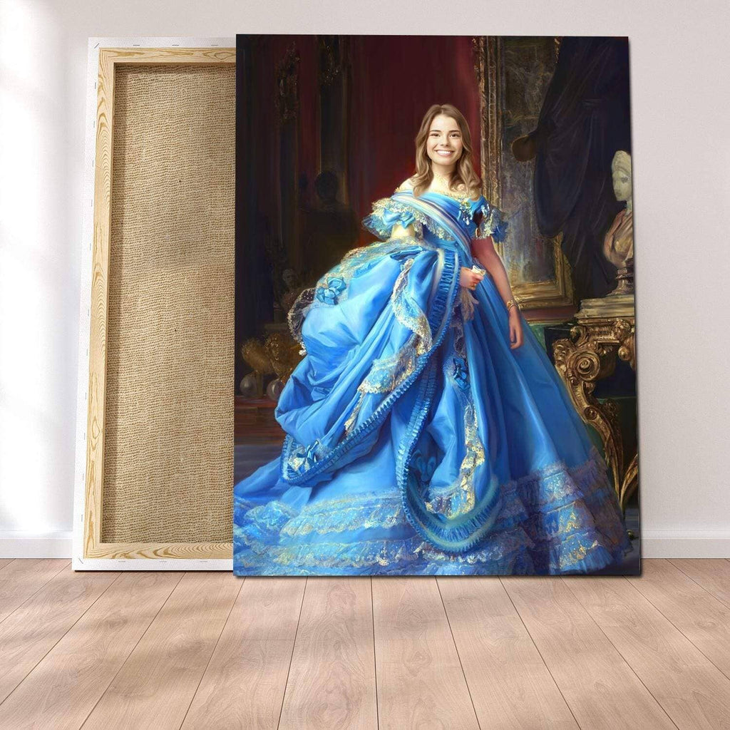 Pablos Tableau Portrait Royal Reine Bleue